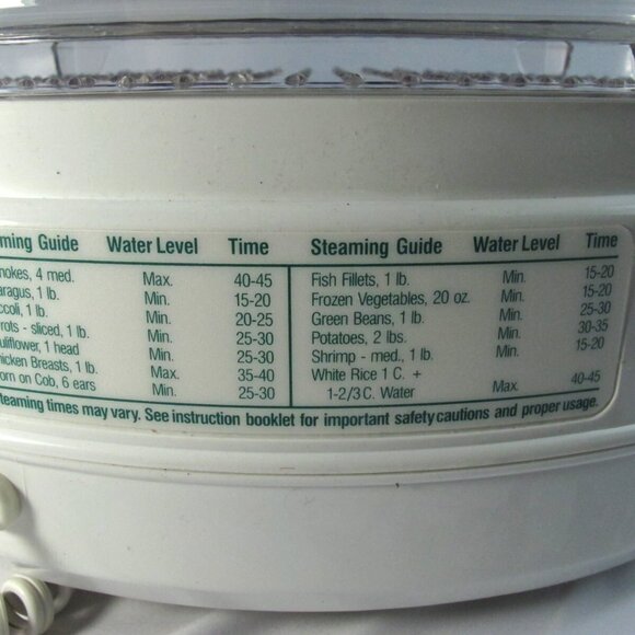 West Bend Vintage Electric Food Vegetable Egg Steamer Rice Cooker #86600 - Picture 3 of 5